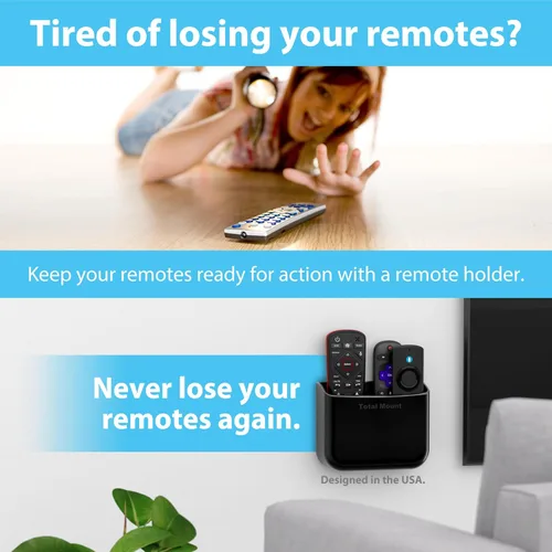 Vista 2 de TotalMount Soporte para control remoto sin agujeros – Elimina la necesidad de taladrar agujeros en la pared