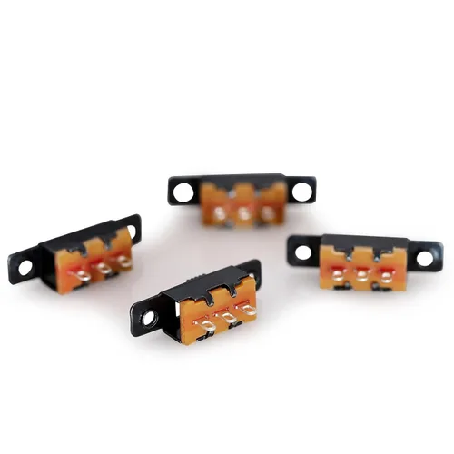 Vista 6 de Interruptor deslizante Montaje en panel 3 Pasador de soldadura ON/OFF 2 Posiciones 50Pcs