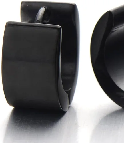 Vista 2 de Par de aretes de aro con bisagras, unisex, para hombres y mujeres
