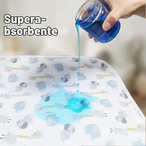 Vista 4 de Cambiador de pañales grande para bebé, algodón suave e impermeable, almohadilla cambiadora para bebé de 27.5 x 37.5 pulgadas, protector de sábana