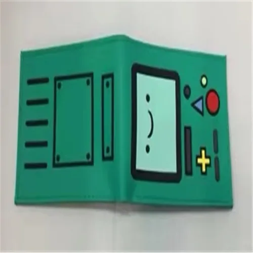 Vista 3 de Bmo Cartera Anime Beemo Cosplay Cartera Moda PU Cuero Cartera Corta, Verde, Cosplay