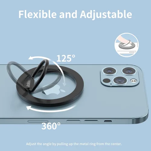 Vista 4 de AUROX Soporte magnético para anillo de teléfono Magsafe agarre magnético ajustable para accesorios MagSafe, soporte de agarre para anillo de dedo