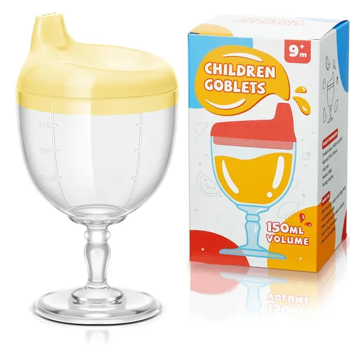 Vista 11 de Irenare 1 Pieza Taza Sippy de Vino para Bebé Copa de Plástico Copa Goblet Sin Derrames Vaso de Vino para Bebé Copa Sippy Goblet para Bebé Taza