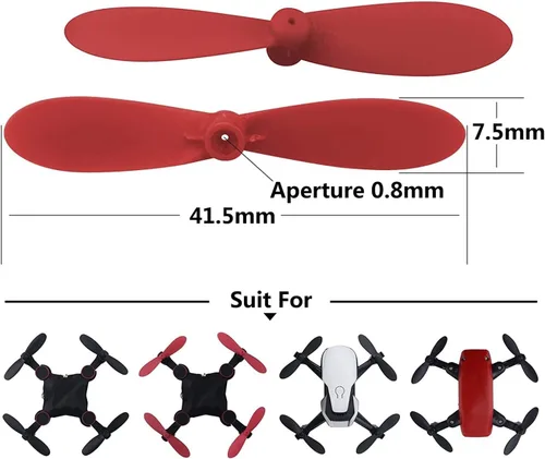 Vista 4 de Accesorio 20PCS Hélice para HS190 901HS 901S 901H X300C LF606 SG800 E61HW S9 Mini Quadcopter Drone de control remoto