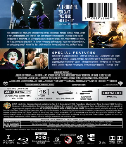 Vista 2 de Batman 1989 4K Ultra HD