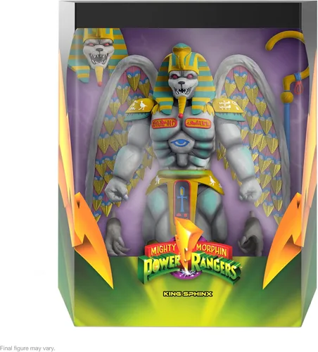 Vista 2 de Super7 ¡ULTIMATES! Mighty Morphin Power Rangers King Sphinx - Figura de acción de Power Rangers de 8 pulgadas con accesorios coleccionables
