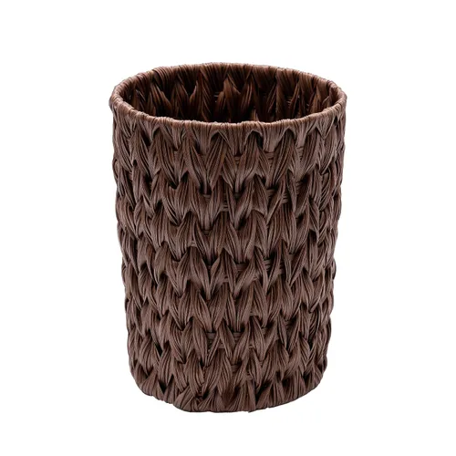 Vista 12 de GRANNY SAYS Cesta de basura de mimbre, papelera impermeable para baño, cestas de basura decorativas boho con asas, papelera para dormitorio