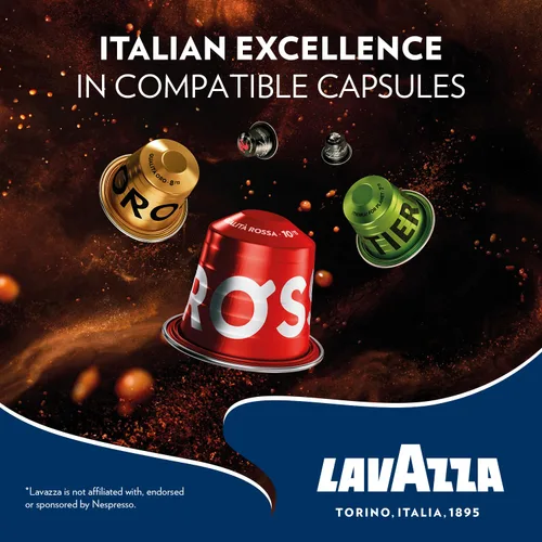 Vista 2 de Lavazza Qualita Oro 100 unidades para Nespresso Original, cápsulas de aluminio, notas afrutadas y florales, 100% arábica, intensidad 8/13, tostado