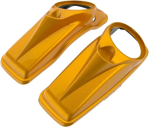 Vista 66 de Tapas para bocinas de motocicleta aptas para 2014+ Harley Touring Hard Saddle Bags - Whisky ámbar, 8 pulgadas Amber Whiskey