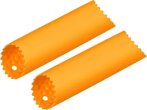Vista 8 de uxcell 2 tubos de pelado de ajo, pelador de ajo de silicona, rodillo removedor de piel antideslizante para herramientas útiles de cocina, color negro