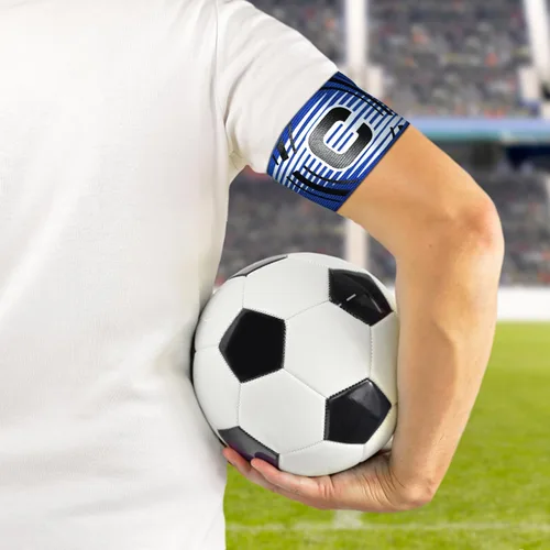 Vista 7 de Sports Captain C Armband - Brazalete elástico unisex para capitán de fútbol, ajustable, para jugadores de fútbol al aire libre, para jóvenes