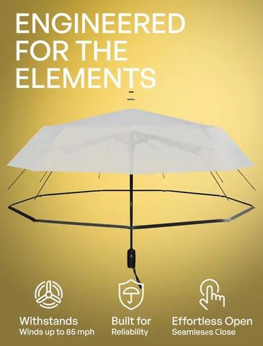 Vista 75 de REPEL Windproof Travel Umbrella - Compact & Withstands Winds up to 85MPH , Strongest Premium Auto Folding Umbrella for Rain and Sun - Durable, Light