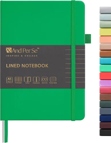Vista 49 de ⩓ Per Se Cuaderno de Diario con Líneas (3 Paquetes), 160 Páginas Papel Grueso 100GSM, A5 Tapa Dura Cuadernos con Rayas Universitarias para Escribir