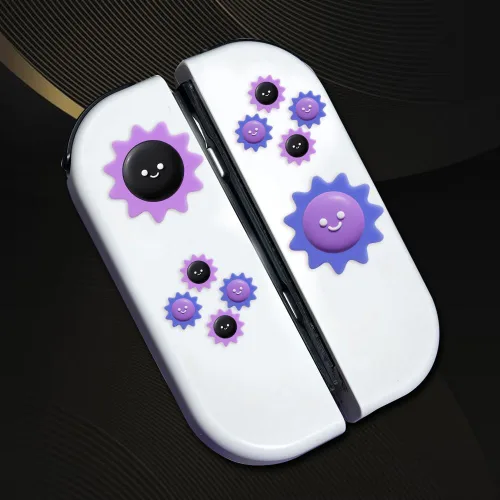 Vista 6 de PERFECTSIGHT Switch - Tapas de botón de silicona Joy Con con agarre para el pulgar, cubierta de joystick compatible con Nintendo SwitchOLEDSwitch