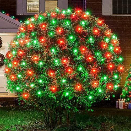 Vista 10 de BlcTec Luces de Navidad mejoradas para exteriores, 176 LED, 8.7 pies x 5.2 pies, luces de red de Navidad con certificación UL, 8 modos