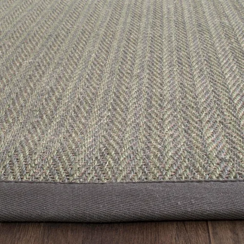 Vista 4 de SAFAVIEH Natural Fiber Collection NF444A - Alfombra decorativa de 2 pies 6 pulgadas x 4 pies, diseño de sisal de espiga de borde de espiga, fácil