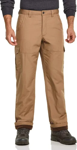Vista 9 de CQR Pantalones tácticos de invierno para hombre, pantalones de trabajo térmicos para senderismo, pantalones cargo con forro polar para nieve y esquí