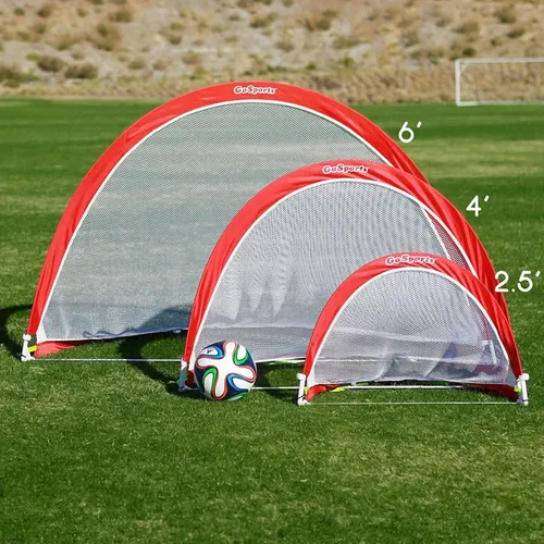 Vista 6 de GoSports Porterías de fútbol portátiles desplegables para patio trasero – Niños y adultos – Juego de dos redes con conos de entrenamiento
