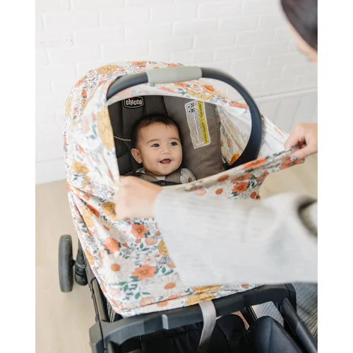Vista 3 de Konssy Fundas para Asientos de Coche para Bebé - Toldo Multiusos para Asientos de Coche para Bebés, Funda Elástica para Asiento de Coche