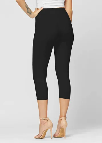 Vista 7 de High Waist Leggings in Shorts, Capri & Full Length - Ultra Soft Premium Fabric - 1" High Waistband - Regular & Plus