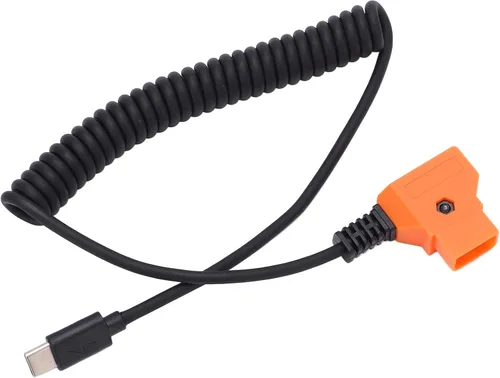 Vista 9 de USB C a D Tap, dispositivo USB C para tableta de teléfono móvil a D Tap Power Flexible Spring Cable adaptador conector para V montaje videocámara