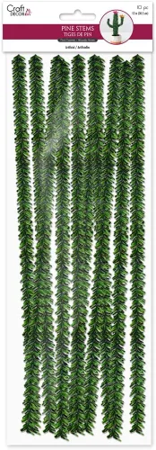 Vista 2 de Corbatas navideñas para guirnaldas de Navidad, tallo de pino, 10