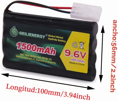 Vista 2 de 9.6V 1500mAh NI-MH Batería recargable Tamiya Plug para RC Coche Barcos Robots 1Pack