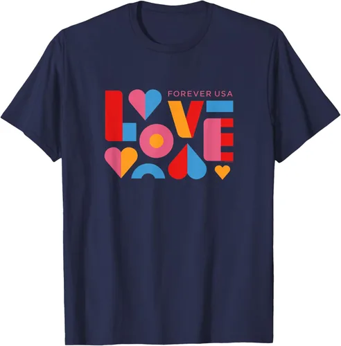 Vista 17 de USPS Camiseta Forever USA Love, Negro