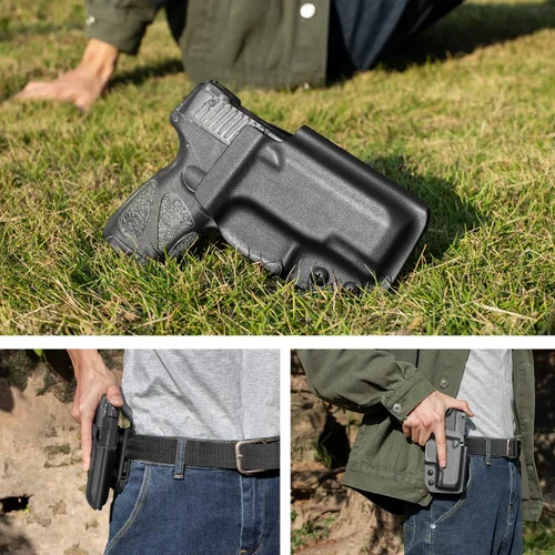 Vista 6 de Funda Taurus G2C OWB Kydex para Taurus G2C/Taurus G3C, Millennium G2 PT111 / PT140. Funda de transporte de cintura exterior para cinturón de 1.5 a