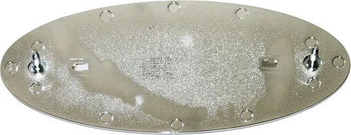 Vista 2 de Peterbilt Semi Trucks 3 1/4" x 8" OEM Placa de identificación de fábrica Emblema de capucha con tuercas de empuje