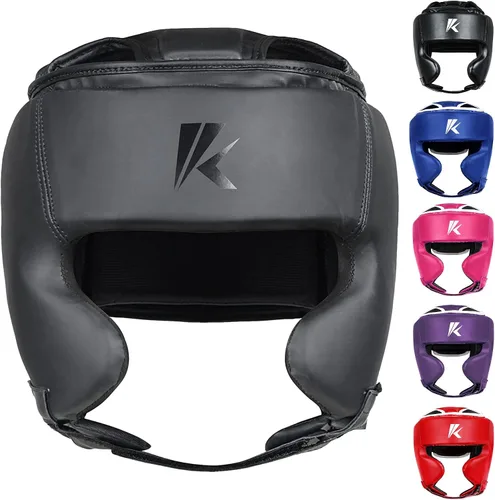 Vista 10 de Kruzak - Gorros de boxeo unisex - Entrenamiento de MMA, acolchado ajustable, Kara, Muay Thai, Kickboxing, Sparring, artes marciales, karate
