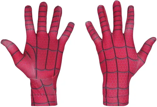 Vista 3 de Máscara de superhéroe y guantes de Halloween para adultos y niños