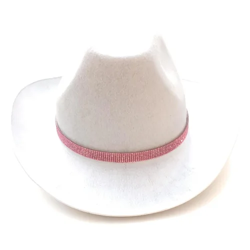 Vista 3 de Hatband Pink Rhinestone Silky Satin Lined Band Cowgirl Accessory Adjustable One Size Gift Boxed For Brimmed Hats