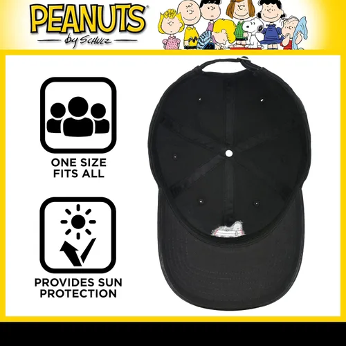 Vista 6 de Concept One Peanuts Snoopy Dad Hat Adult Adjustable Baseball Cap with Curved Brim