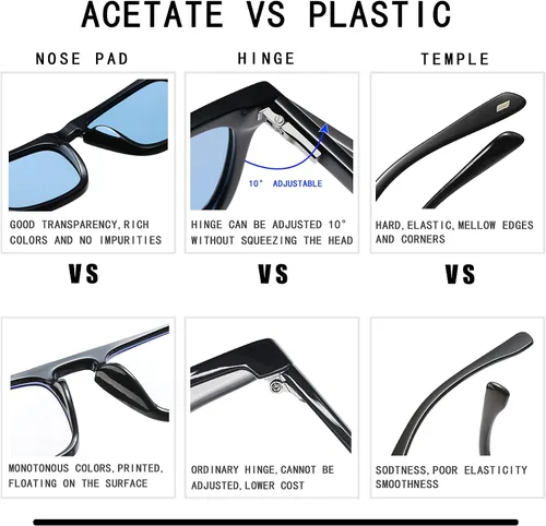 Vista 3 de SHEEN KELLY Acetate Polarized Sunglasses Classic Square Tony Stark Glasses Men Women Downey Iron Man Eyewear