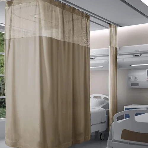 Vista 22 de Fcosie Cortinas divisoras de habitación de hospital con ganchos planos para cubículo, pantalla de privacidad para hospital, clínica médica