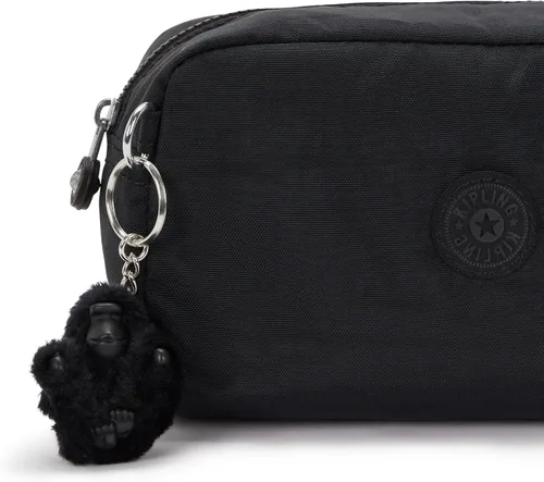 Vista 6 de Kipling Gleam - Bolsa de cosméticos de peltre metálico para mujer, Negro (Black Noir)