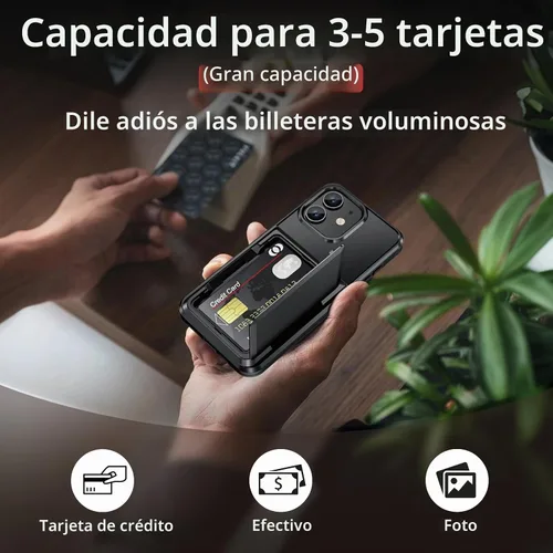Vista 3 de Vofolen Funda tipo cartera para iPhone 11 con tarjetero