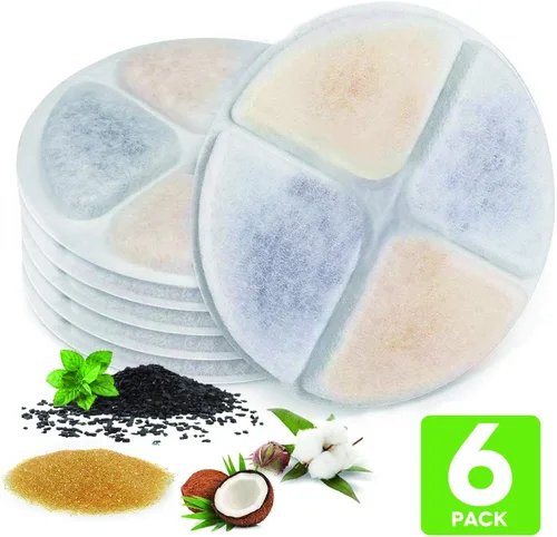 Vista 5 de PETNF Filtros de repuesto para fuente de gato, filtro de fuente de agua para gatos, paquete de 6 unidades para fuente de agua PETNF de 101 oz/3 L