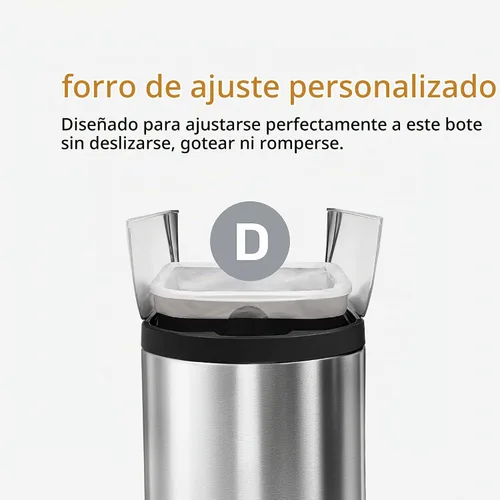 Vista 4 de simplehuman Code D 60 unidades, Bolsas de basura con cordón de ajuste personalizadas genuinas, Bolsas de basura con cordón en paquetes