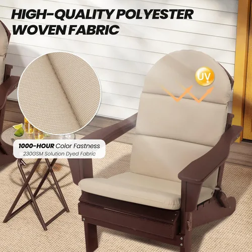 Vista 6 de Crestlive - Cojín Adirondack para silla, 50 x 19.6 pulgadas, impermeable, resistente a la decoloración, cojín para silla mecedora de respaldo alto