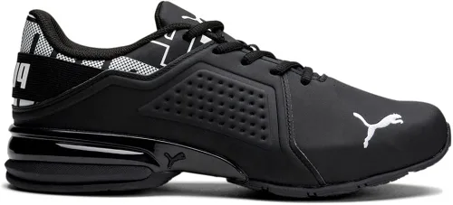 Vista 2 de PUMA Viz Runner Cross-Trainer para hombre, Negro Amarillo