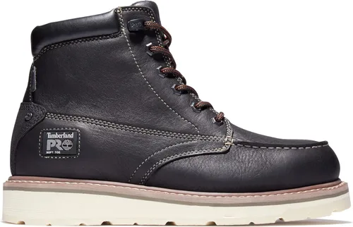 Vista 5 de Timberland PRO Gridworks - Botas de trabajo industriales impermeables para hombre con cuña de 6 pulgadas Negro