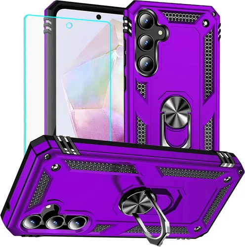 Vista 20 de Yiakeng Funda para Galaxy A32 5G, Samsung A32 5G, fundas protectoras de grado militar con anillo para Samsung Galaxy A32 5G (verde militar)