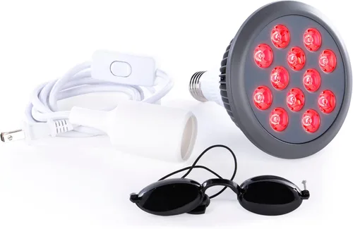 Vista 2 de Hooga Terapia de luz roja, 660 nm 850 nm, 12 LED de doble chip, portátil y dirigida de alta irradiancia para la piel, alivio del dolor