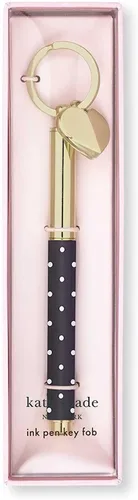 Vista 4 de Kate Spade New York - Llavero de bolígrafo de tinta negra con llave de metal, llavero de bolígrafo de tinta negra, punto de pin