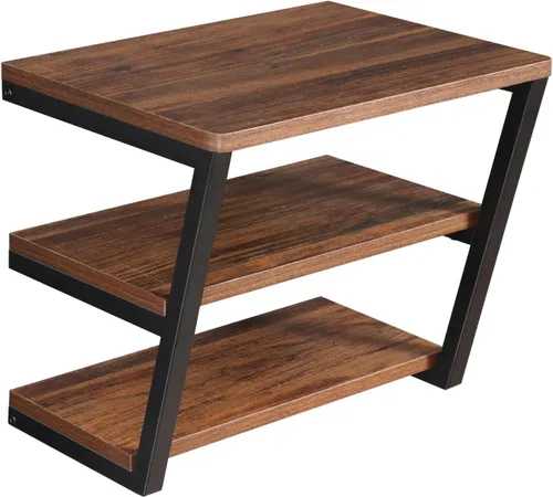 Vista 9 de LUCKUP Estantes flotantes de pared para proyector de pared, soporte de madera AV con 2 estantes, centro de entretenimiento con marco de acero