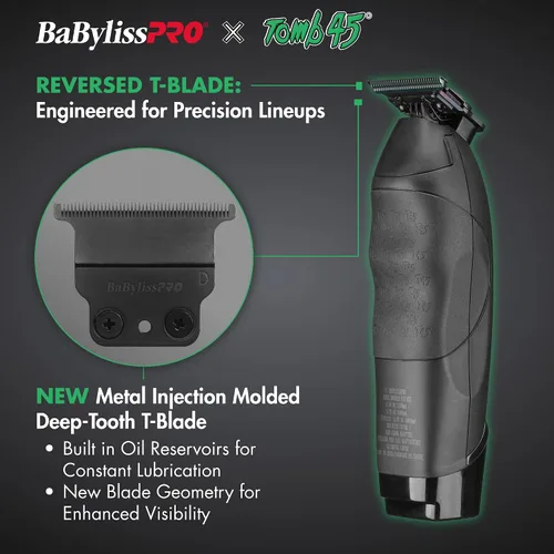 Vista 5 de BaBylissPRO x Tomb45 Recortadora de Pelo con Carga Inalámbrica para Hombres