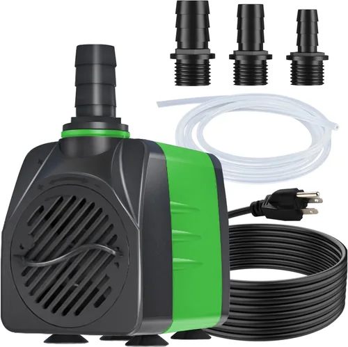 Vista 13 de Bomba azul sumergible de cable para exteriores de 160 GPH de 10 pies