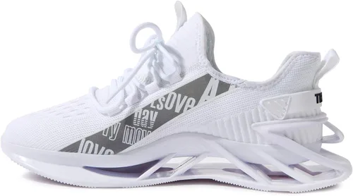 Vista 3 de Firholm Zapatos casuales de malla para hombre para caminar y correr zapatos deportivos sin cordones ligeros transpirables